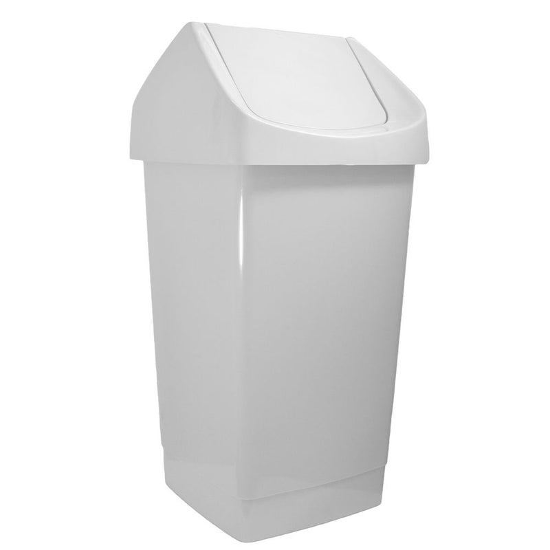 White Swing Top Tidy Bin | 27L