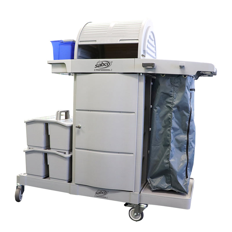 Sabco Lockable Janitor Cart with Hood