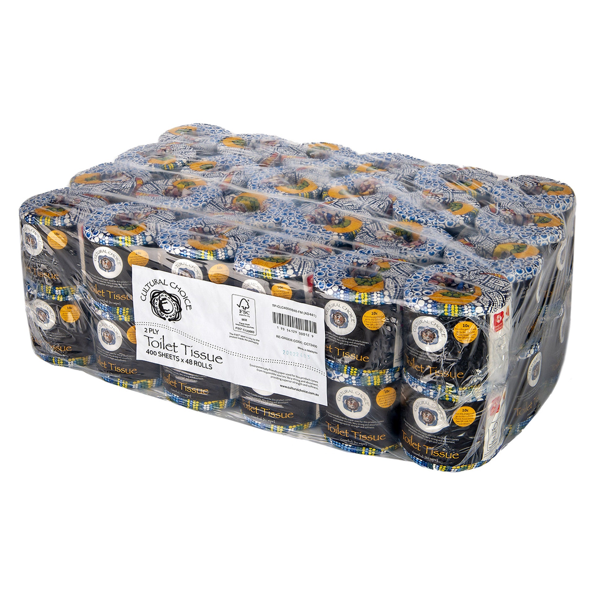 CULTURAL CHOICE  Toilet Roll 2 ply 400S' | 48BAG