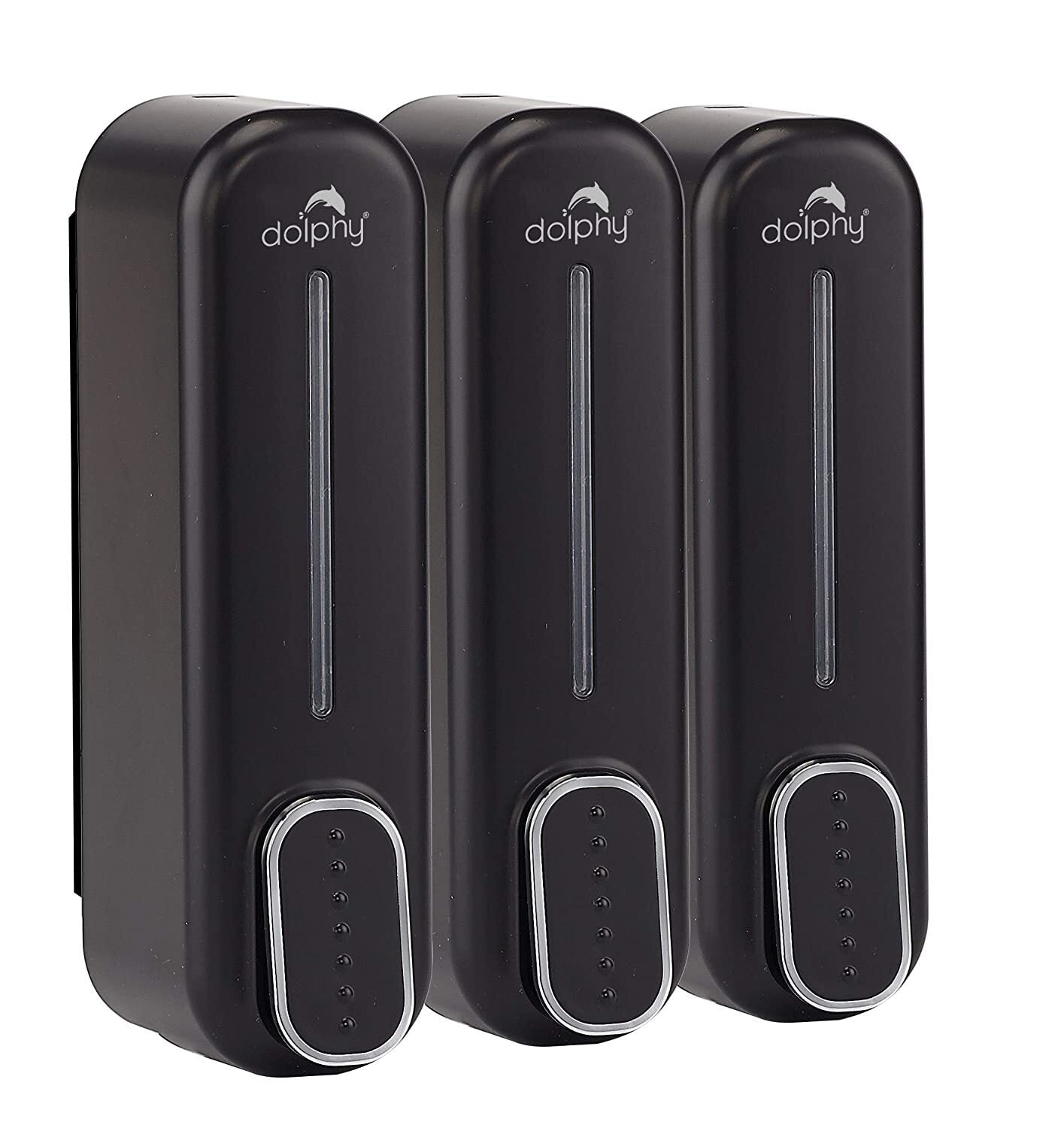 Soap Dispenser Set of 3 Black | 300ml