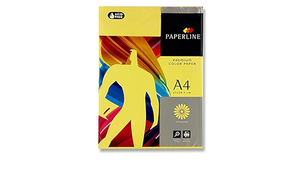 Paperline A4 80 GSM Colour Paper | Yellow 5 Reams