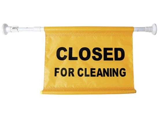 Closed For Cleaning Telescopic Door Sign
