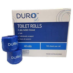 Caprice Duro Toilet Paper Roll 700 Sheet Individually Wrapped | 48/CTN