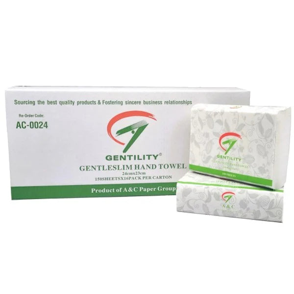 Gentility Ultraslim TAD Hand Towel 2 Ply  150's | 16/CTN