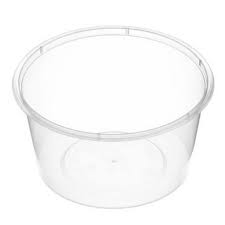 Genfac Round Plastic Containers |  Lids Seperately