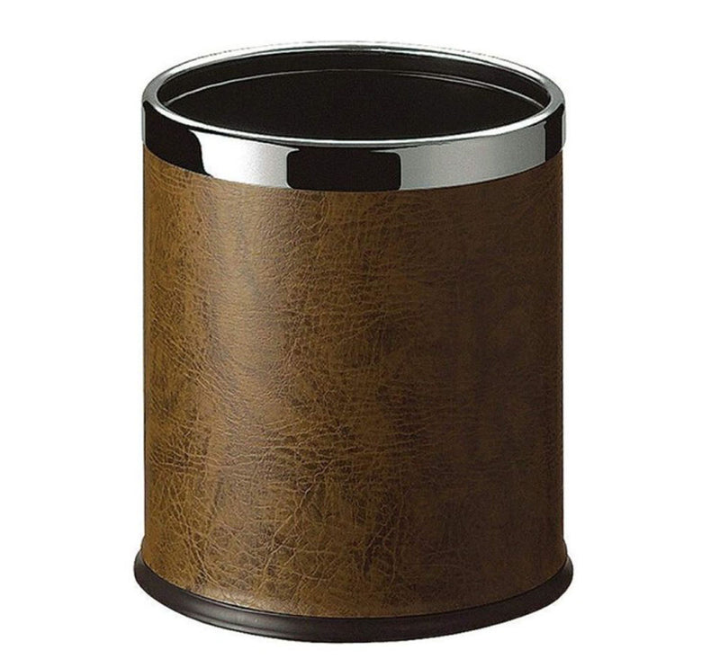 Dolphy Round Leatherette Room Bin | 8L