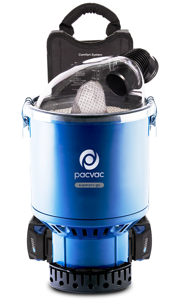 PacVac Superpro Go | Cordless Backpack Vacuums