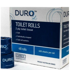 Caprice Duro Toilet Paper 400 Sheet Individually Wrapped | 48/CTN