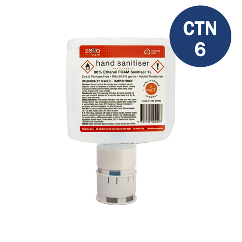 Zexa Hand Sanitiser  1L | 6/CTN