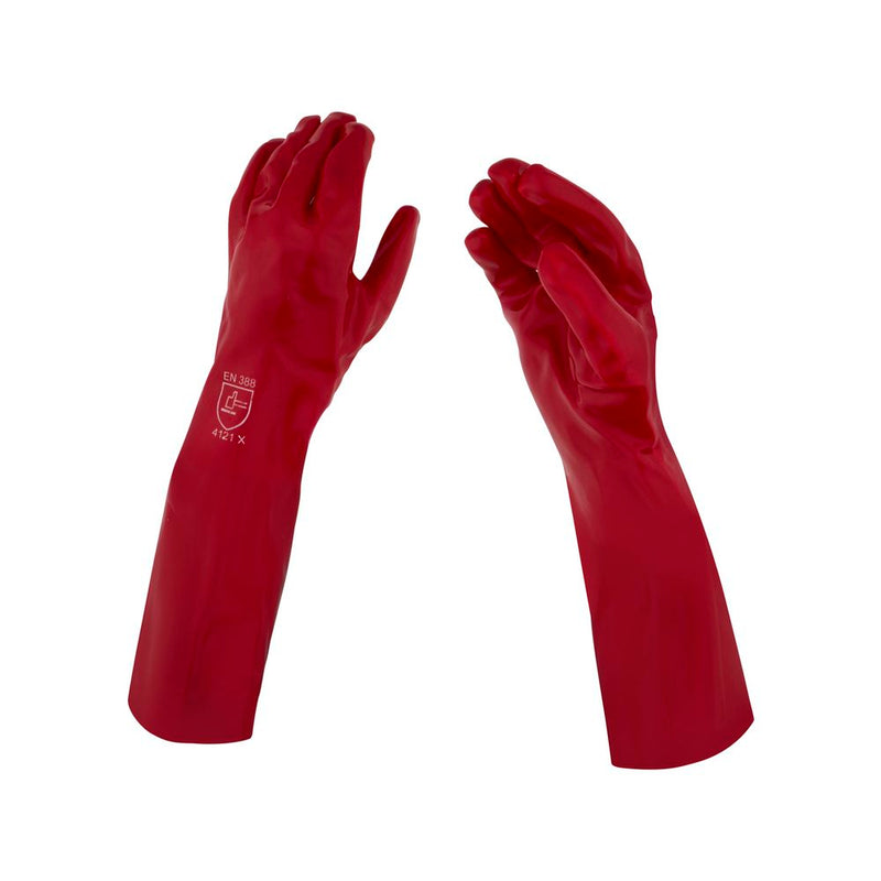 Red Pvc Glove 45Cm