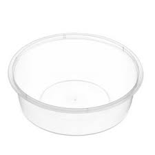 Genfac Round Plastic Containers |  Lids Seperately